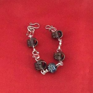 925 Sterling Silver and copper knots bracelet
